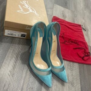 Christian louboutin blue heels